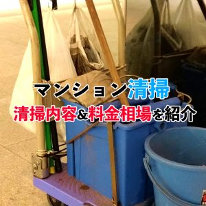 【マンション清掃】内容と料金相場は「日常清掃」か「定期清掃」かで変わる！