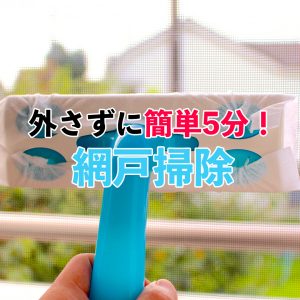 外さずに網戸掃除！5分で出来る簡単網戸を紹介！