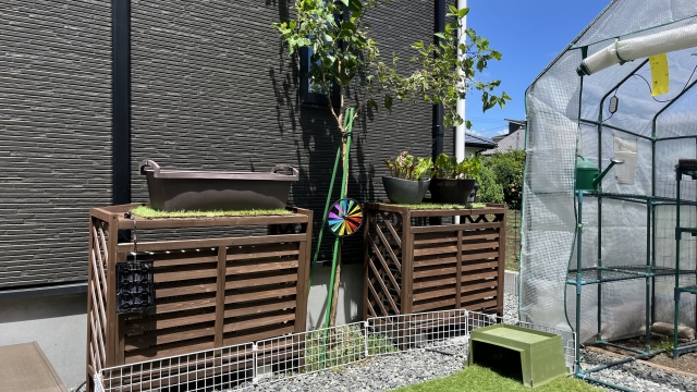 おしゃれな室外機カバー