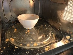 電子レンジ内